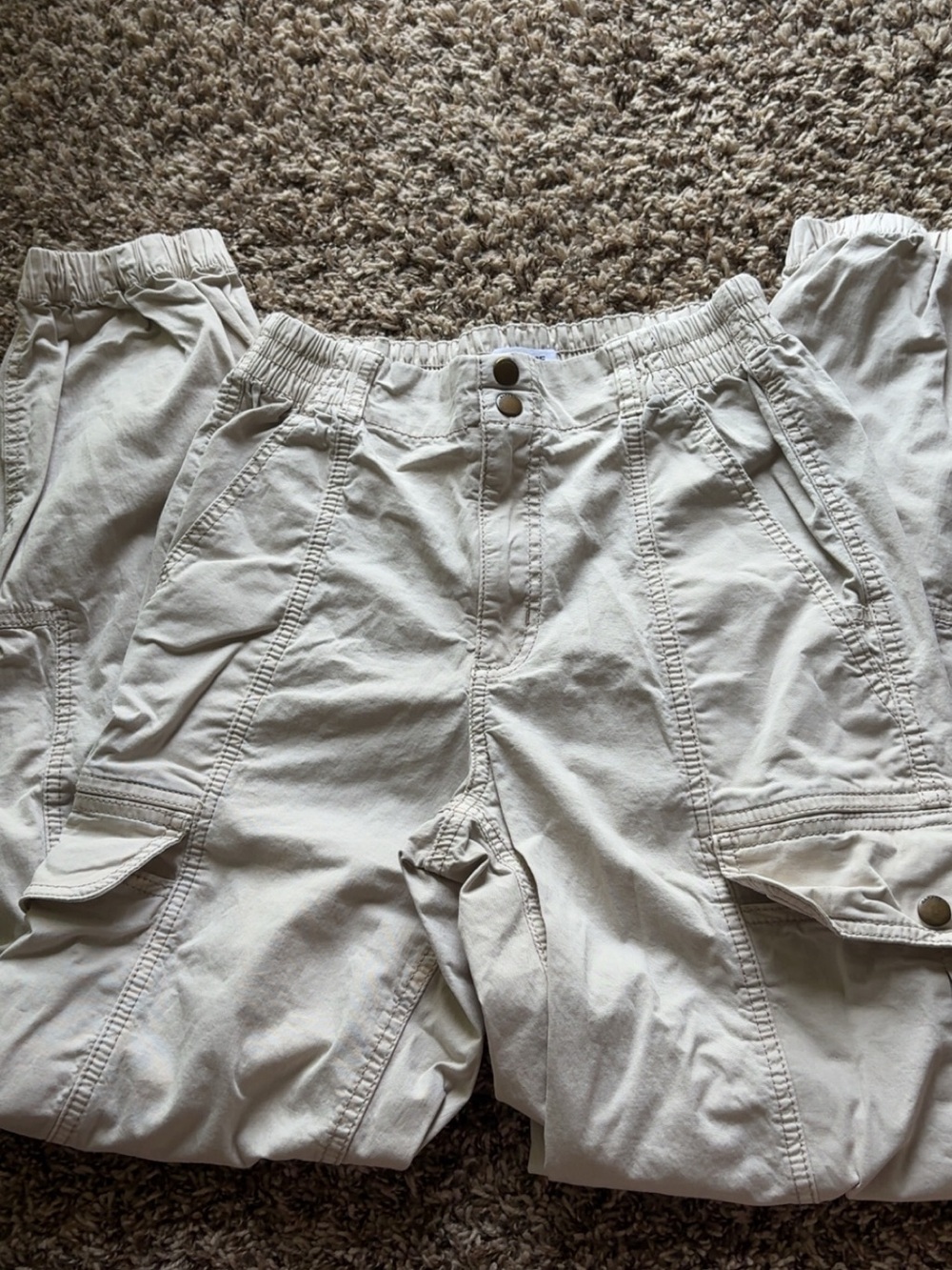 Garage Light Beige Cargo Jogger Pants